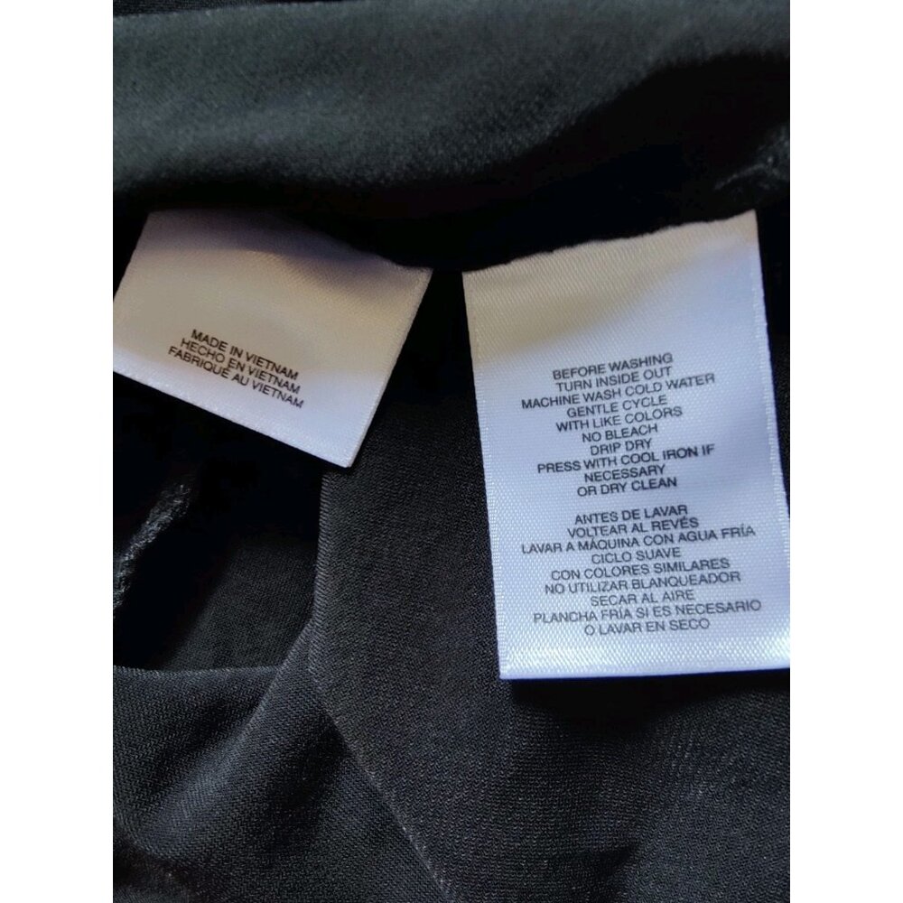 Anne Klein Black‎ Sleeveless Workwear Stretch Top W Mesh Panels Pleated M - Picture 7 of 7